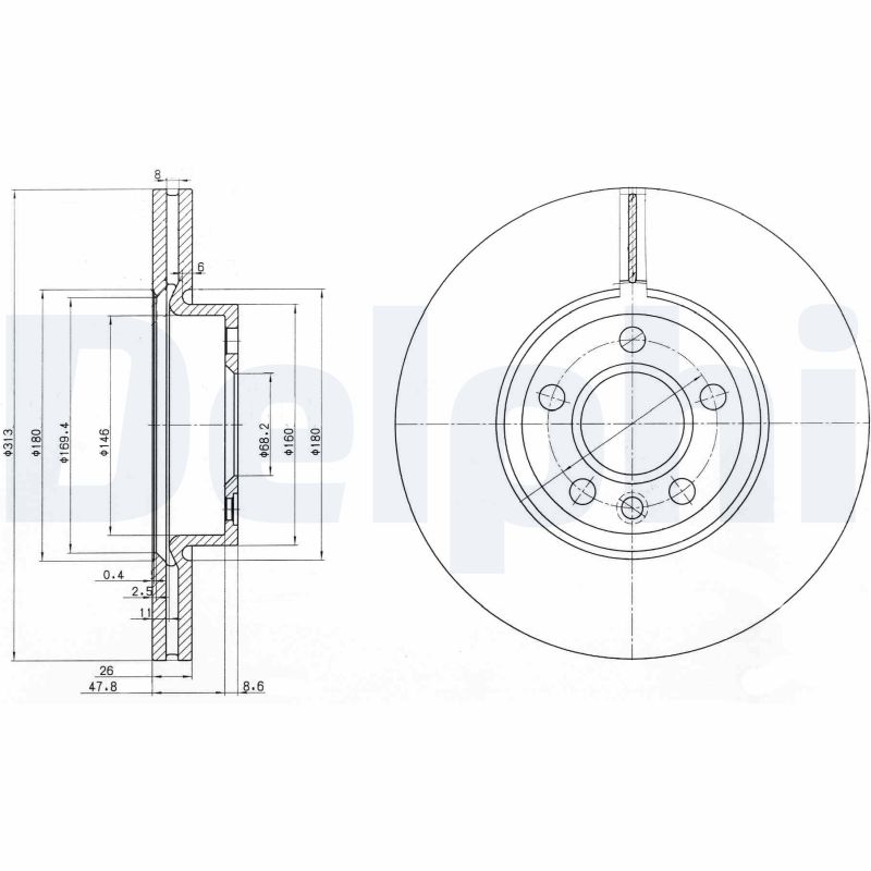 Диск тормозной DELPHI BG3719