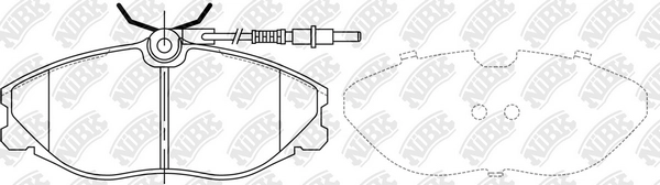 Колодки тормозные передние NIBK PN-0303W