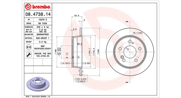 Диск тормозной MAGNETI MARELLI 360406030900