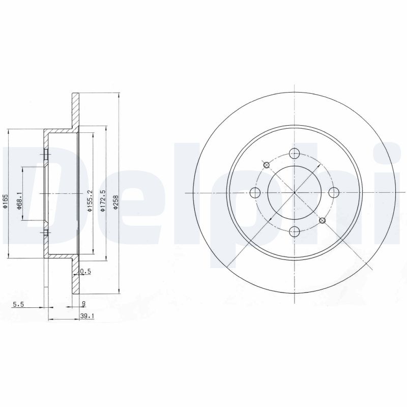 Диск тормозной DELPHI BG3125