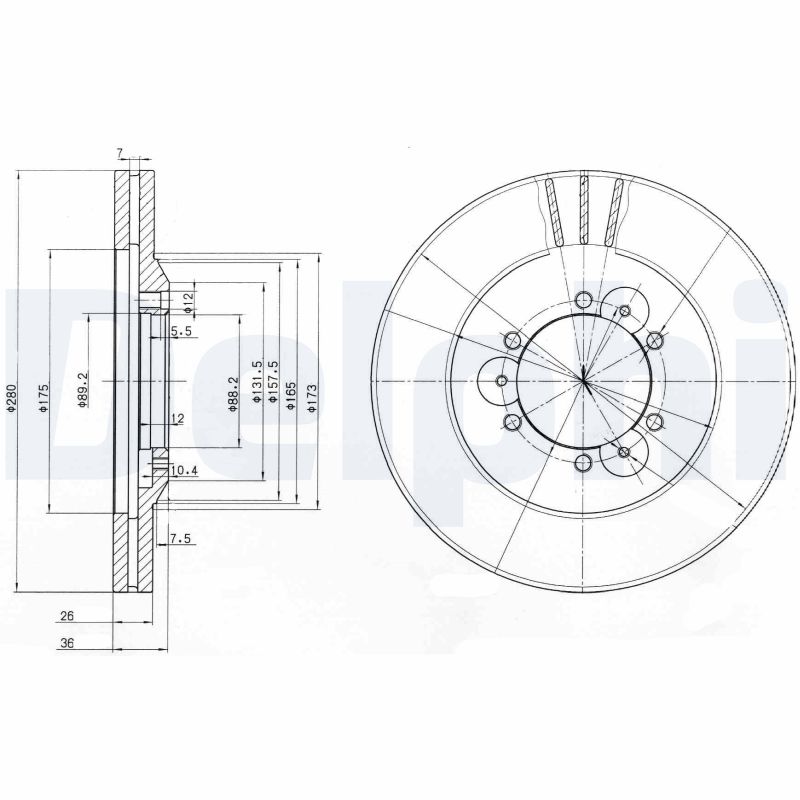 Диск тормозной DELPHI BG3378