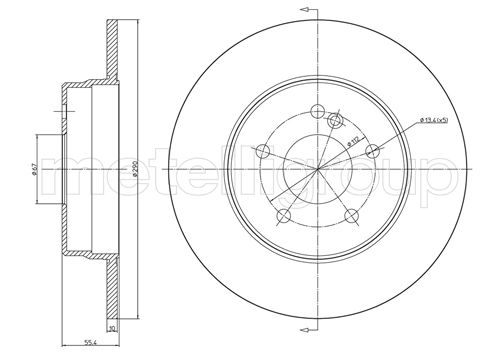 Диск тормозной CIFAM 800-485C