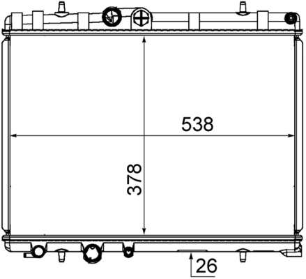 Радиатор охлаждающей жидкости MAHLE/KNECHT CR1863000S