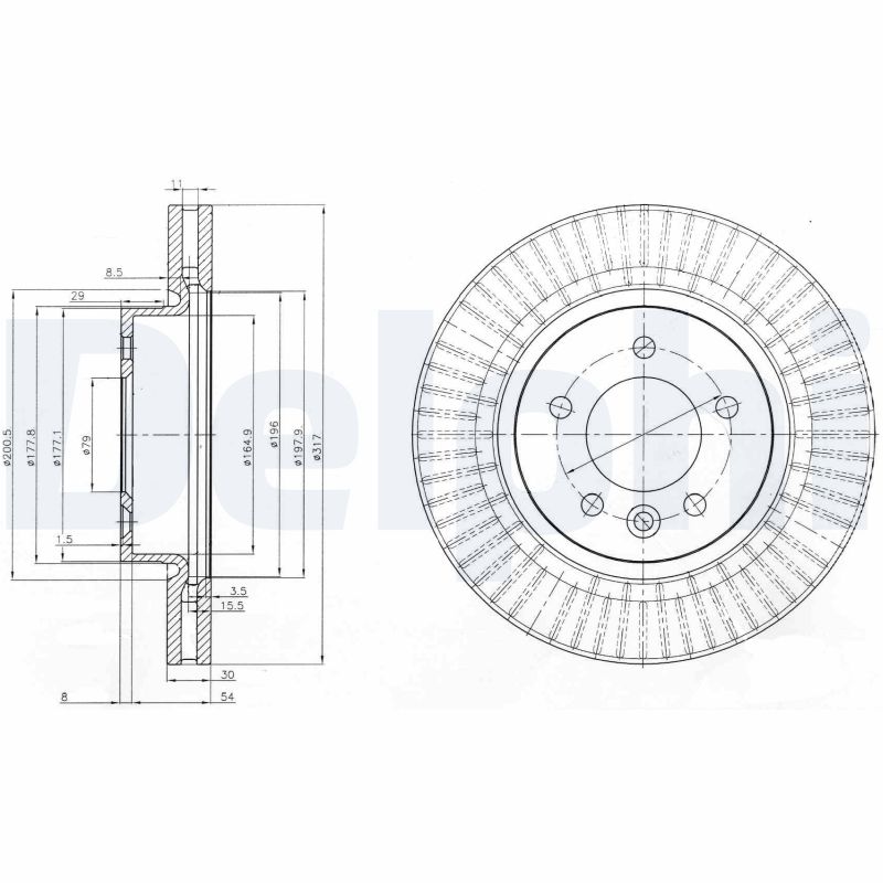 Диск тормозной DELPHI BG9006