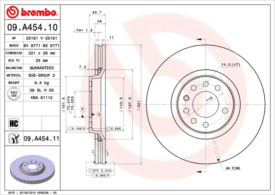 Диск тормозной BRECO BS 8771