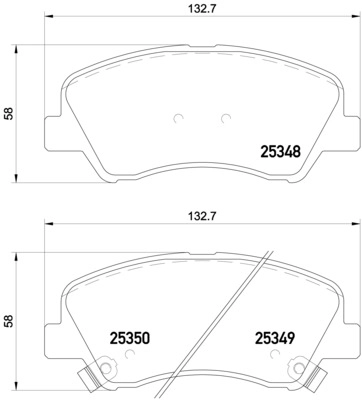 Колодки тормозные дисковые BREMBO P18025X