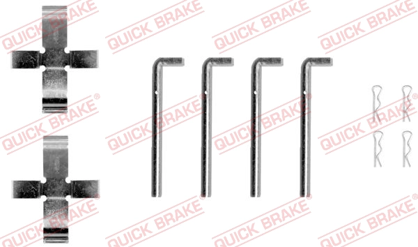 Комплект монтажный тормозных колодок QUICK BRAKE 109-0968