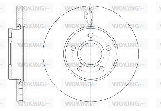 Brake disc WOKING D6156010