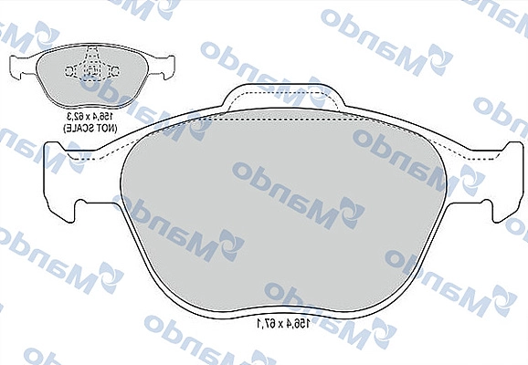 Колодки тормозные дисковые MANDO MBF015182