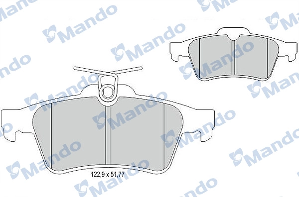 Колодки тормозные дисковые MANDO MBF015203