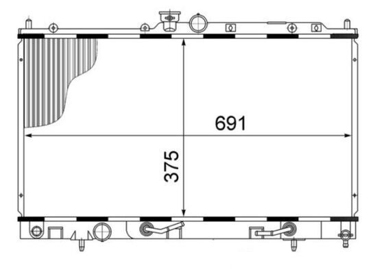 Радиатор системы охлаждения MAHLE/KNECHT CR1483000S