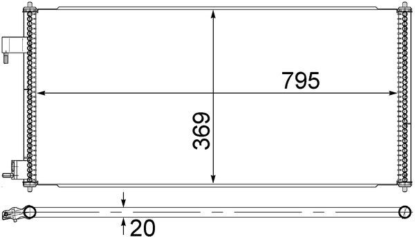 Конденсатор кондиционера MAHLE/KNECHT AC689000S