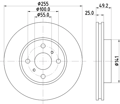 Диск тормозной MINTEX MDC2560