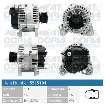 Alternator MEAT & DORIA 5515101