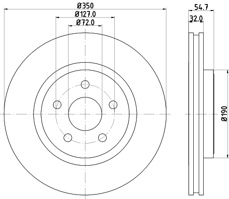 Диск тормозной HELLA/BEHR/PAGID 8DD355122-411