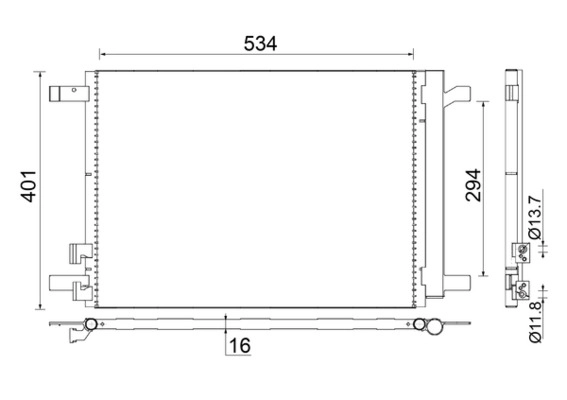 Конденсатор кондиционера MAHLE/KNECHT AC772000S
