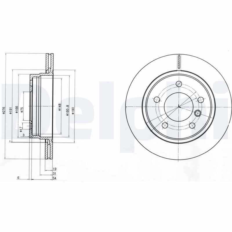 Диск тормозной DELPHI BG3041