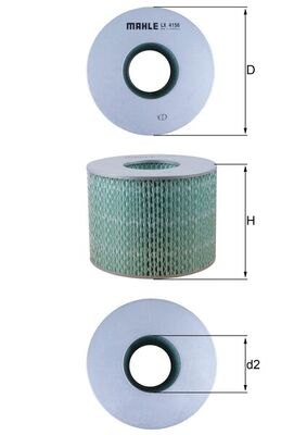 Air filter element MAHLE/KNECHT LX4156