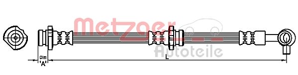 Шланг тормозной METZGER 4111228