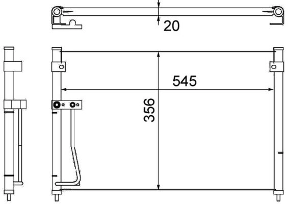 Конденсер кондиционера MAHLE/KNECHT AC257000S