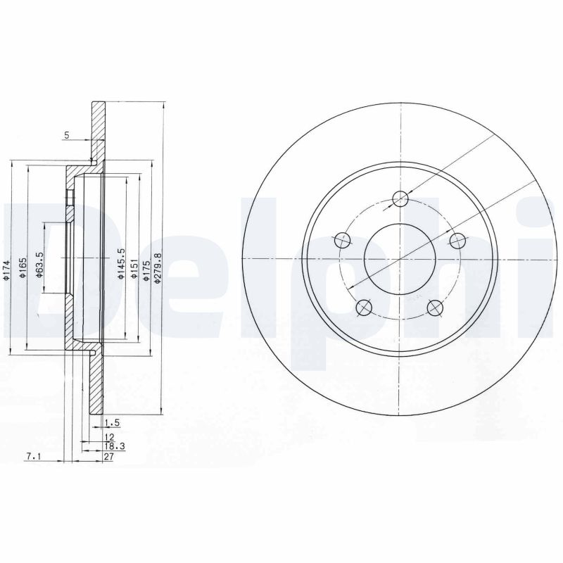 Диск тормозной DELPHI BG3663