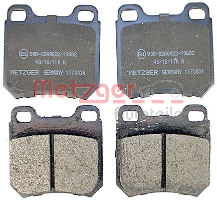 Колодки тормозные дисковые METZGER 1170034