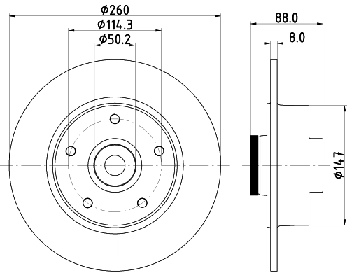 Диск тормозной HELLA/BEHR/PAGID 54960