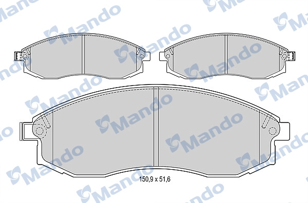 Колодки тормозные дисковые MANDO MBF015702