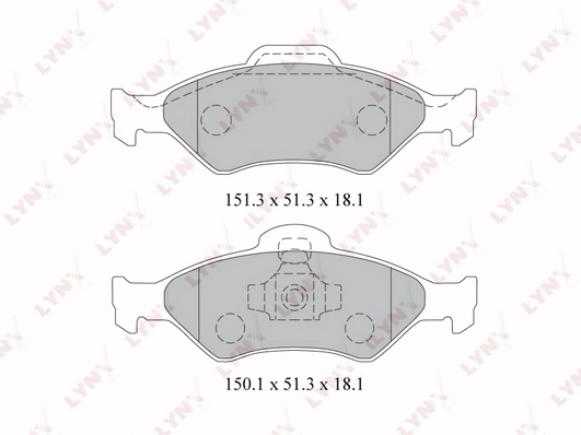 Колодки тормозные дисковые LYNXAUTO BD-3021