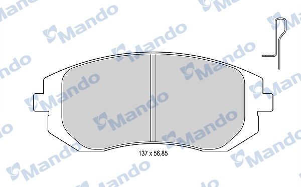 Колодки тормозные дисковые MANDO MBF015829