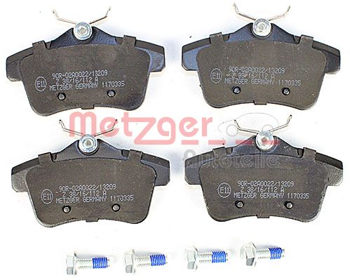 Колодки тормозные дисковые METZGER 1170335
