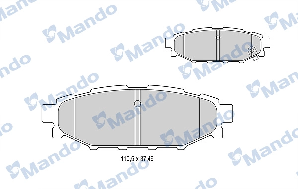 Колодки тормозные дисковые MANDO MBF015825