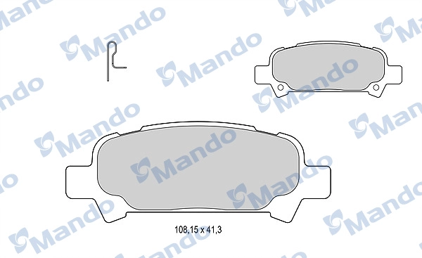 Колодки тормозные дисковые MANDO MBF015820