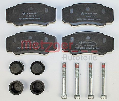 Колодки тормозные дисковые METZGER 1170381