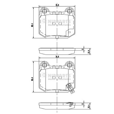 Колодки тормозные дисковые NIPPARTS J3611049