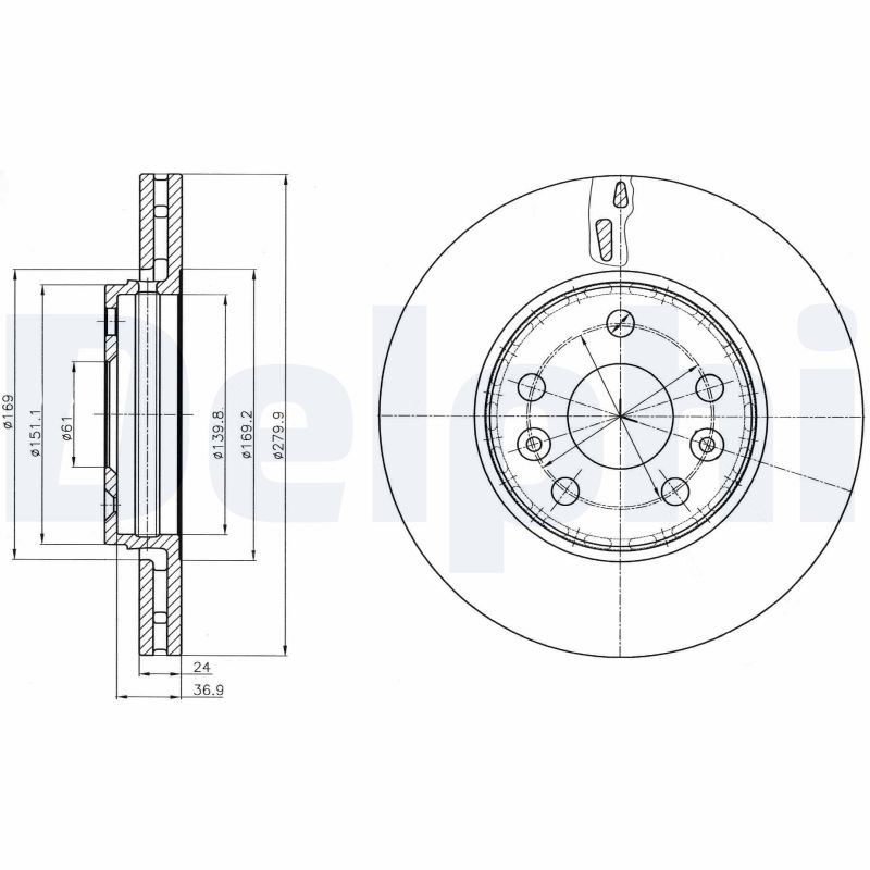 Диск тормозной DELPHI BG4317