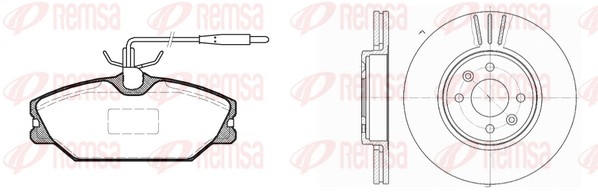 Колодки тормозные дисковые REMSA 8208.03