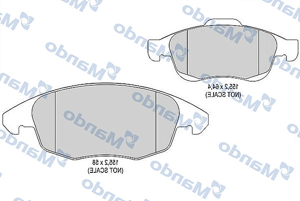 Колодки тормозные дисковые MANDO MBF015238