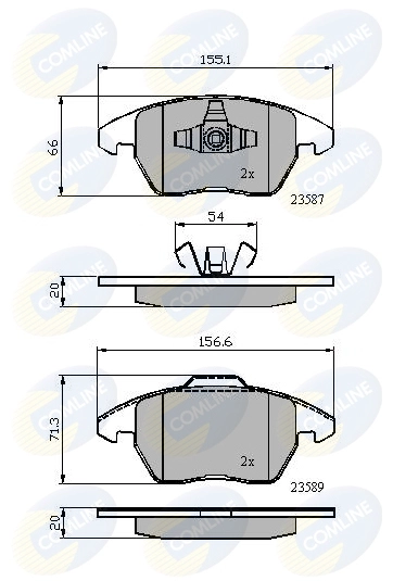 Колодки тормозные дисковые COMLINE CBP01224