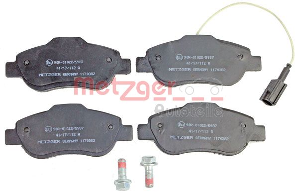 Колодки тормозные дисковые METZGER 1170382