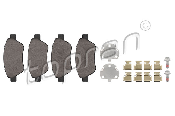 Set brake pads HANS PRIES/TOPRAN 208557