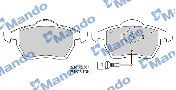 Колодки тормозные дисковые MANDO MBF015158