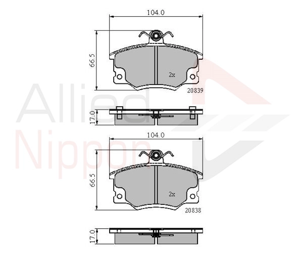 Колодки передние nippon adb4137 ALLIED NIPPON ADB4137
