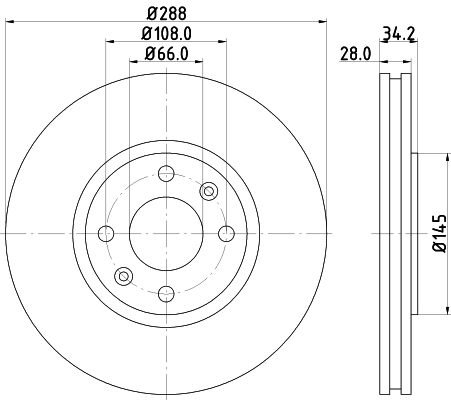Тормозной диск HELLA/BEHR/PAGID 8DD355107-841