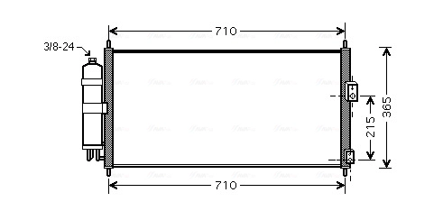 Радиатор кондиционера AVA QUALITY COOLING DN5311D