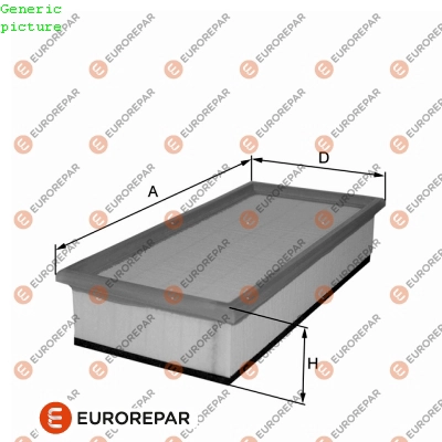 Фильтр воздушный EUROREPAR 1680337380