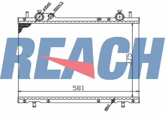 Радиатор системы охлаждения REACH 1.40.13586.534