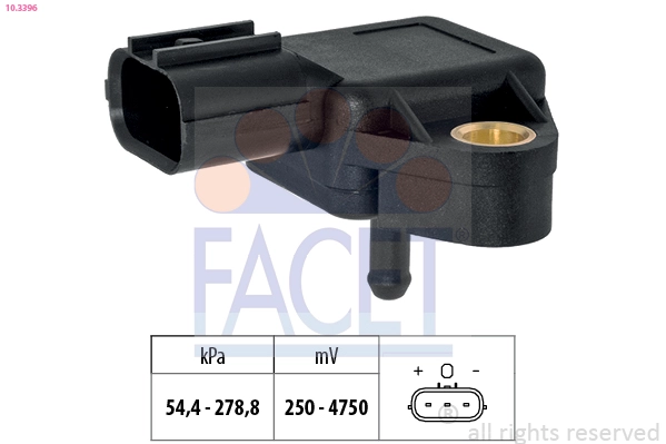 Датчик давления наддува FACET 10.3396