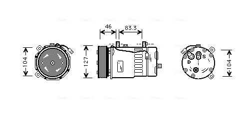 Компрессор кондиционера AVA QUALITY COOLING VNK050