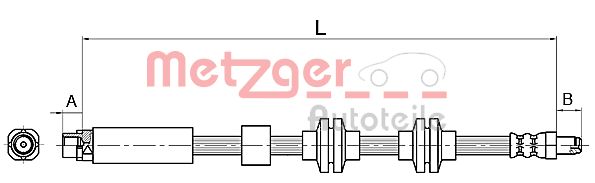 Шланг тормозной METZGER 4110143